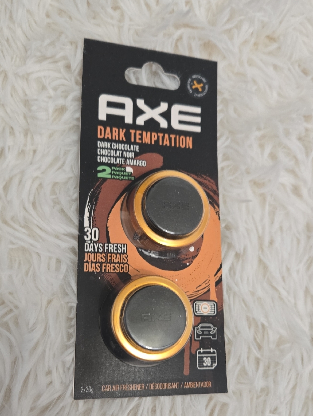AXE Dark Temptation Car Air Freshener - Black & Gold (2 Pack)